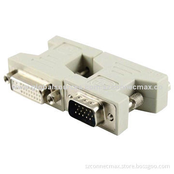 DVI (24 + 5) Female to VGA Male Adapter with VGA Connectors to Analog HDTV or Projectors